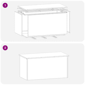 vidaXL Boîte de rangement d'extérieur rouillée 100 x 50,5 x 50 cm acier