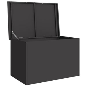 Schwarze Außenlagerbox Stahl 80x50,5x50cm