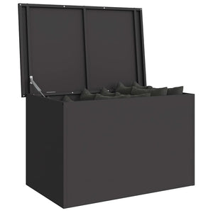 Schwarze Außenlagerbox Stahl 80x50,5x50cm