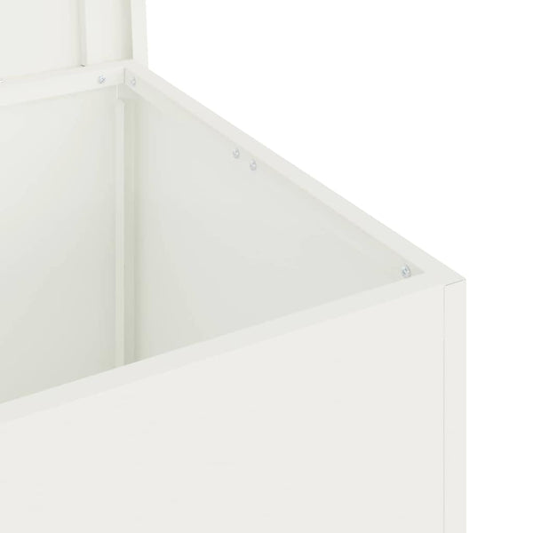 Weiße Außenlagerbox Stahl 80x50.5x50cm