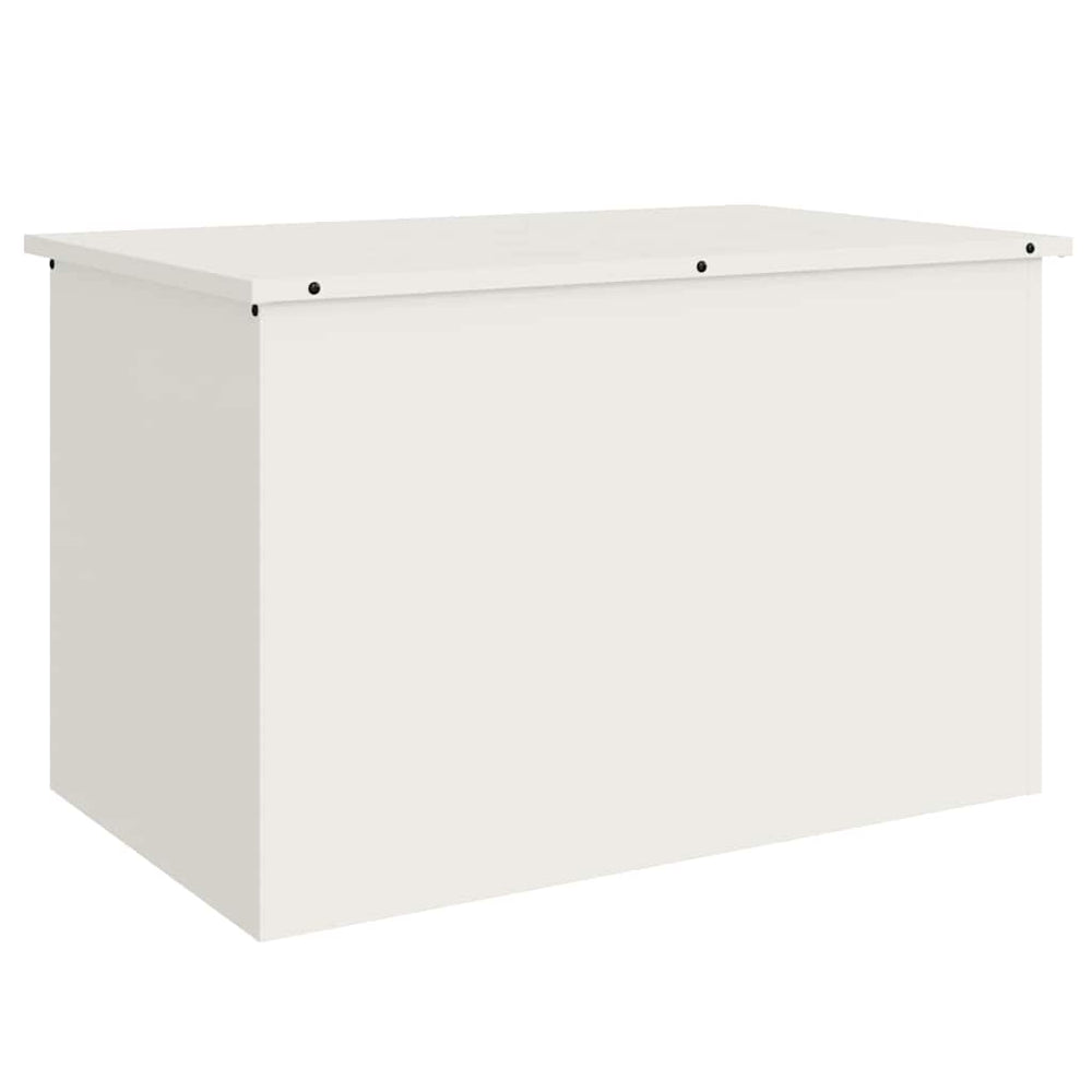 vidaXL Coffre de rangement extérieur blanc 80 x 50,5 x 50 cm acier