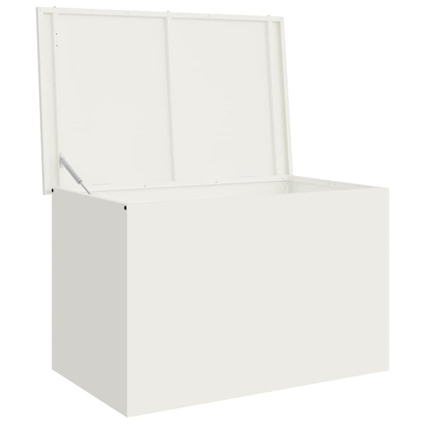 Weiße Außenlagerbox Stahl 80x50.5x50cm