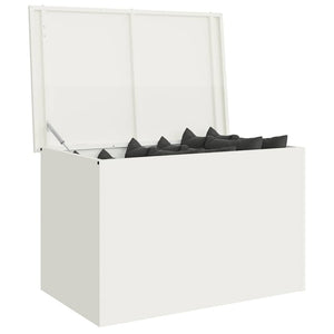 Weiße Außenlagerbox Stahl 80x50.5x50cm