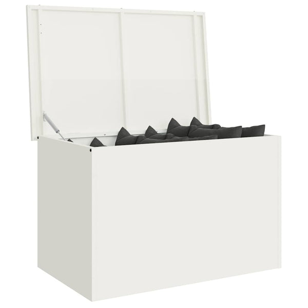Weiße Außenlagerbox Stahl 80x50.5x50cm