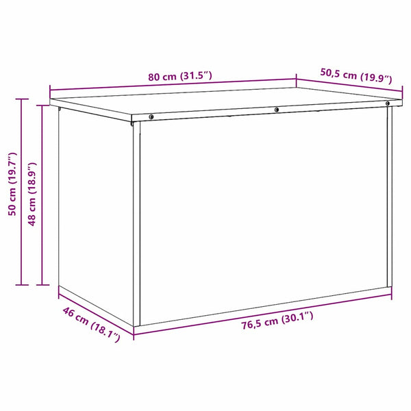 Weiße Außenlagerbox Stahl 80x50.5x50cm