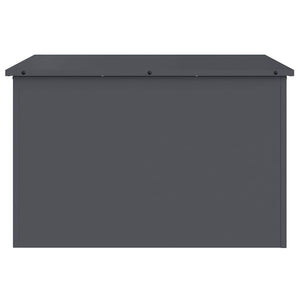 Anthrazitfarbene Außenlagerbox aus Stahl, 80 cm
