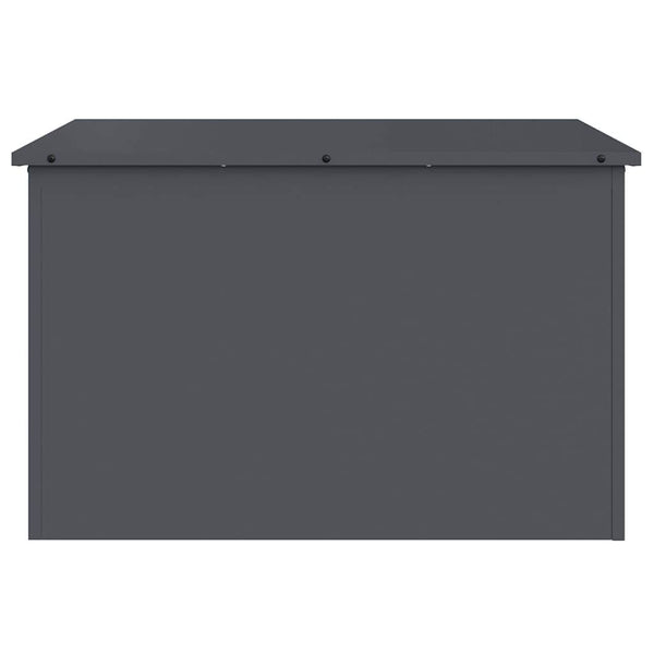 Anthrazitfarbene Außenlagerbox aus Stahl, 80 cm