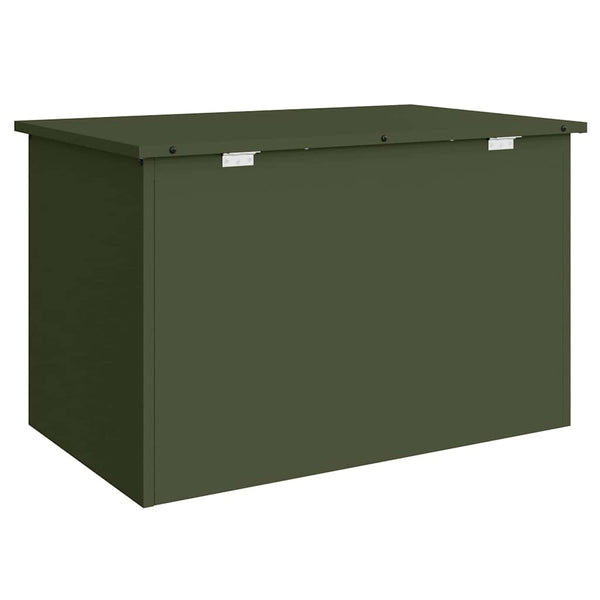 Außenlagerbox Stahl Olive Grün 80cm