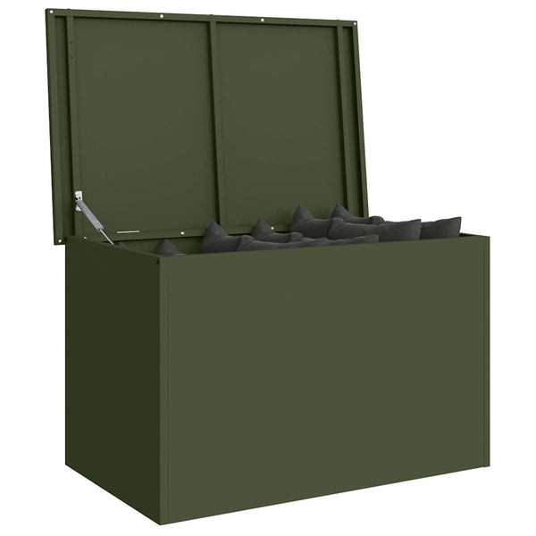 Außenlagerbox Stahl Olive Grün 80cm