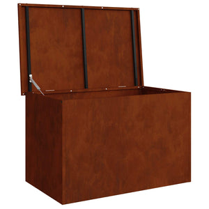 Rostige Außenlagerbox Stahl 80x50,5x50cm