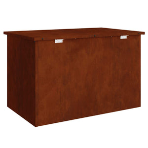 Rostige Außenlagerbox Stahl 80x50,5x50cm