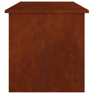 Rostige Außenlagerbox Stahl 80x50,5x50cm