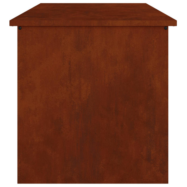 Rostige Außenlagerbox Stahl 80x50,5x50cm