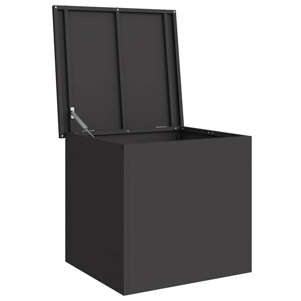 Schwarze Außenlagerbox Stahl 55x50,5x50cm