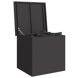 Schwarze Außenlagerbox Stahl 55x50,5x50cm