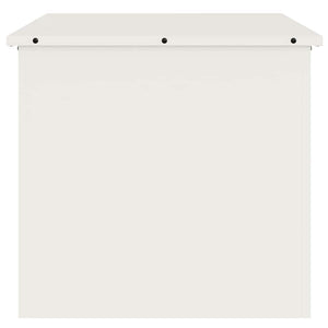 Weiße Außenlagerbox aus Stahl, 55 cm