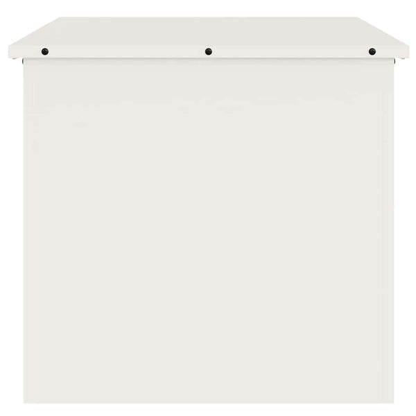 Weiße Außenlagerbox aus Stahl, 55 cm