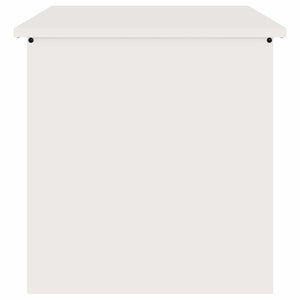 Weiße Außenlagerbox aus Stahl, 55 cm