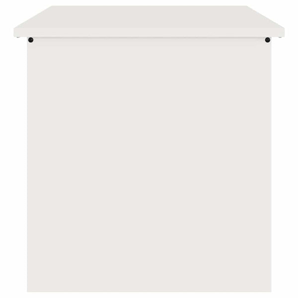 Weiße Außenlagerbox aus Stahl, 55 cm