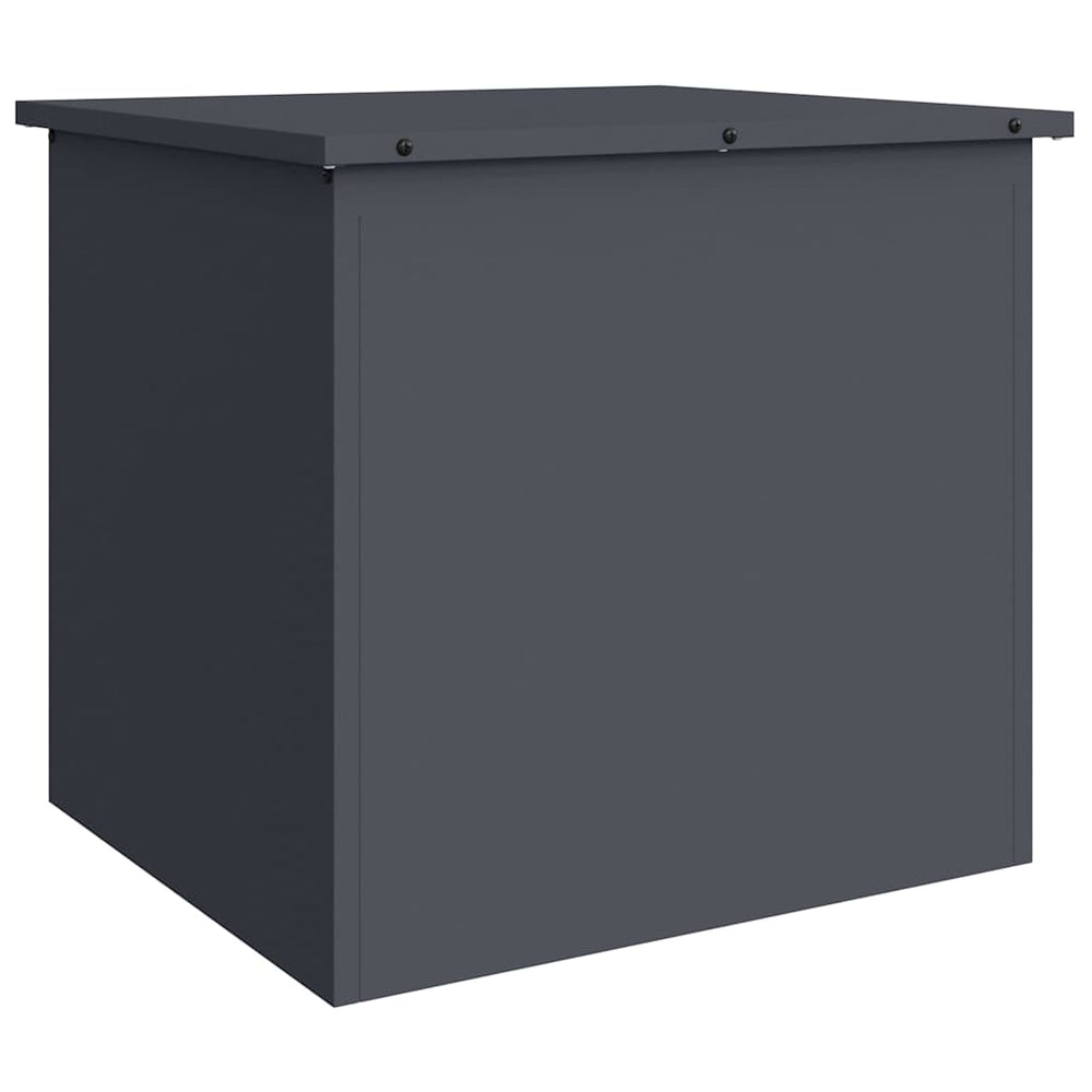 Anthrazitfarbene Außenlagerbox aus Stahl