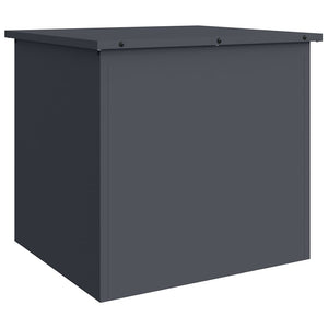 Anthrazitfarbene Außenlagerbox aus Stahl