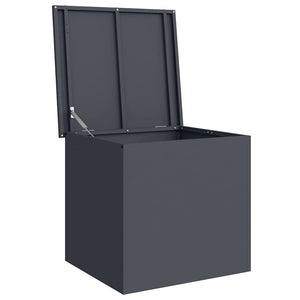 Anthrazitfarbene Außenlagerbox aus Stahl