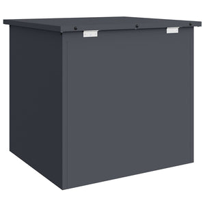 Anthrazitfarbene Außenlagerbox aus Stahl