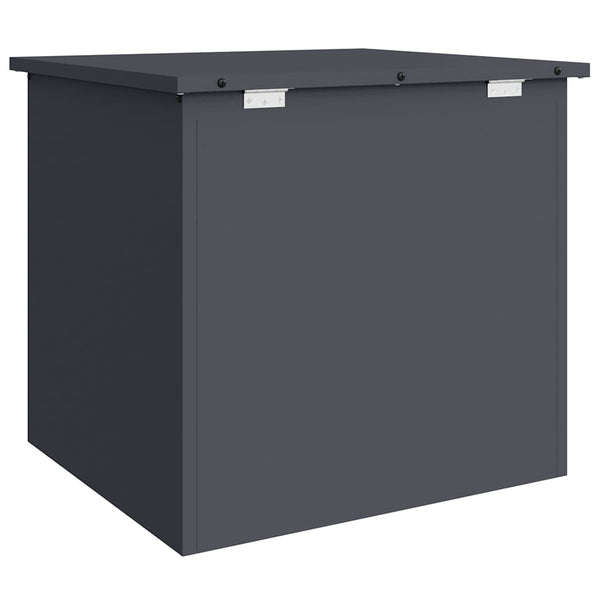Anthrazitfarbene Außenlagerbox aus Stahl