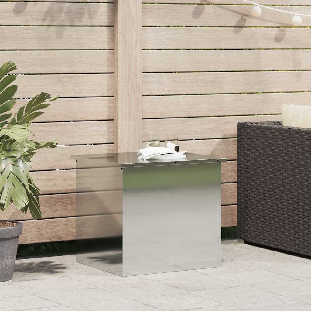 Stahl Außenlagerbox Silber 55cm