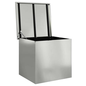 Stahl Außenlagerbox Silber 55cm