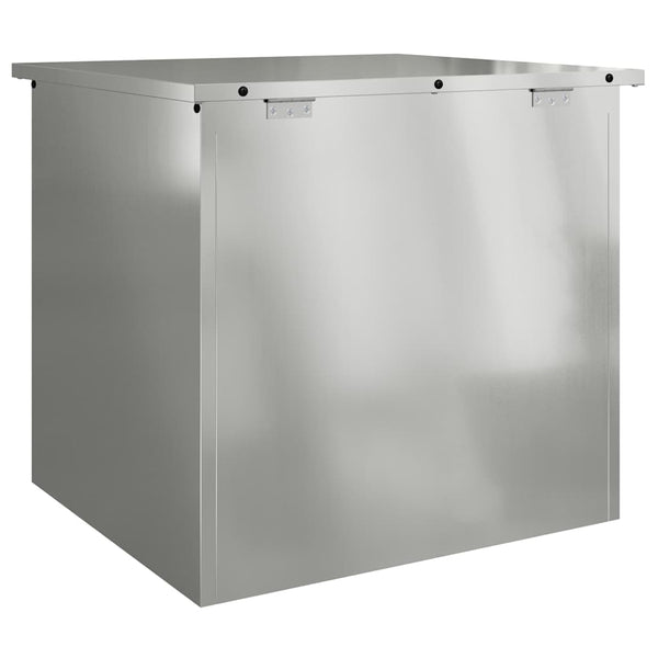 Stahl Außenlagerbox Silber 55cm