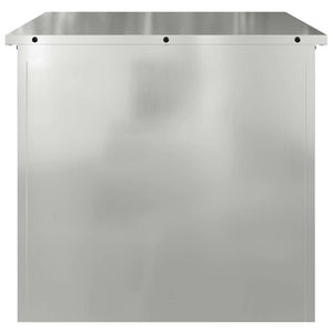 Stahl Außenlagerbox Silber 55cm