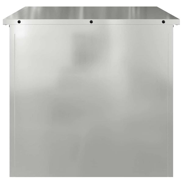 Stahl Außenlagerbox Silber 55cm