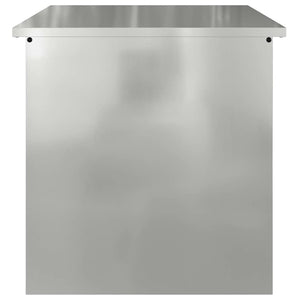 Stahl Außenlagerbox Silber 55cm