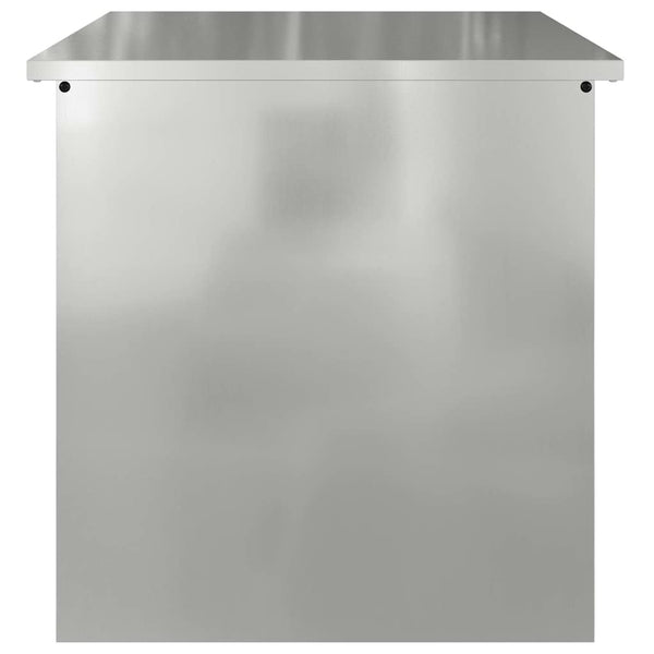 Stahl Außenlagerbox Silber 55cm