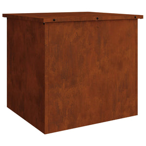Rostige Außenlagerbox Stahl 55x50,5x50cm