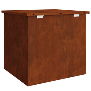 Rostige Außenlagerbox Stahl 55x50,5x50cm