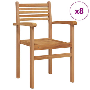 Teak Stühle 8er Set Braun
