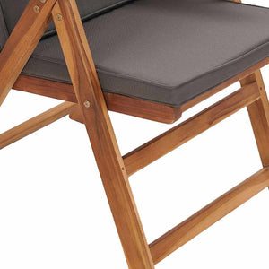 Gartenstuhl 4er Set Braun Grau