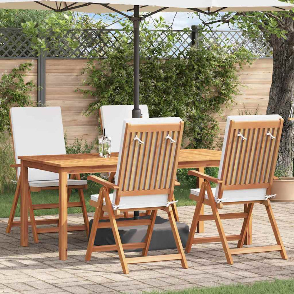 vidaXL Chaises de jardin 4 pcs Marron et blanc 57 x 71,5 x 104 cm