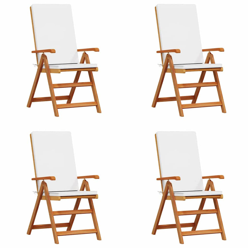 vidaXL Chaises de jardin 4 pcs Marron et blanc 57 x 71,5 x 104 cm