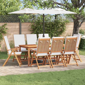 Gartenstühle 8er Set Braun/Weiß