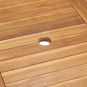 vidaXL Salon de jardin 7 pcs Bois d'acacia massif Naturel