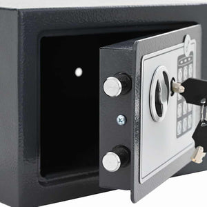 Digitaler Safe mit Schloss Dunkelgrau 23x17x17cm