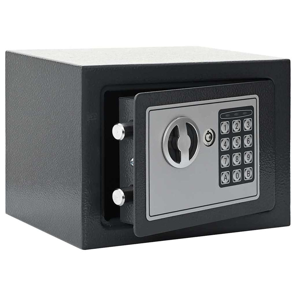 vidaXL Digital Safe with Lock Dark Grey 23 x 17 x 17 cm Steel