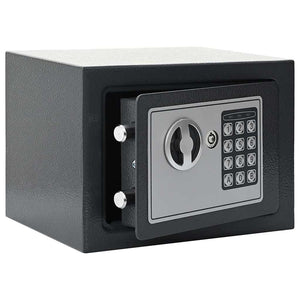 Digitaler Safe mit Schloss Dunkelgrau 23x17x17cm