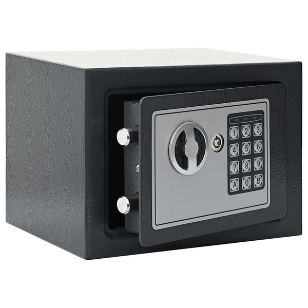 Digitaler Safe mit Schloss Dunkelgrau 23x17x17cm