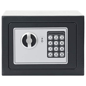 Digitaler Safe mit Schloss Dunkelgrau 23x17x17cm