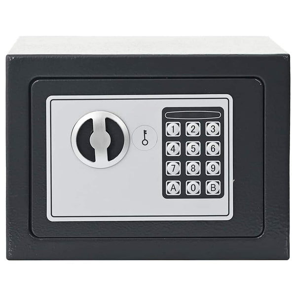 Digitaler Safe mit Schloss Dunkelgrau 23x17x17cm