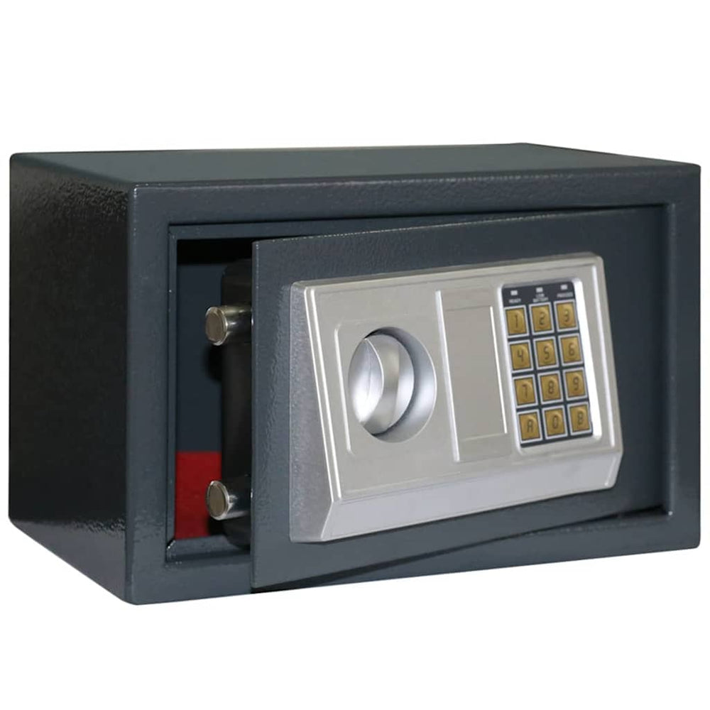vidaXL Digital Safe with Lock Dark Grey 31 x 20 x 20 cm Steel